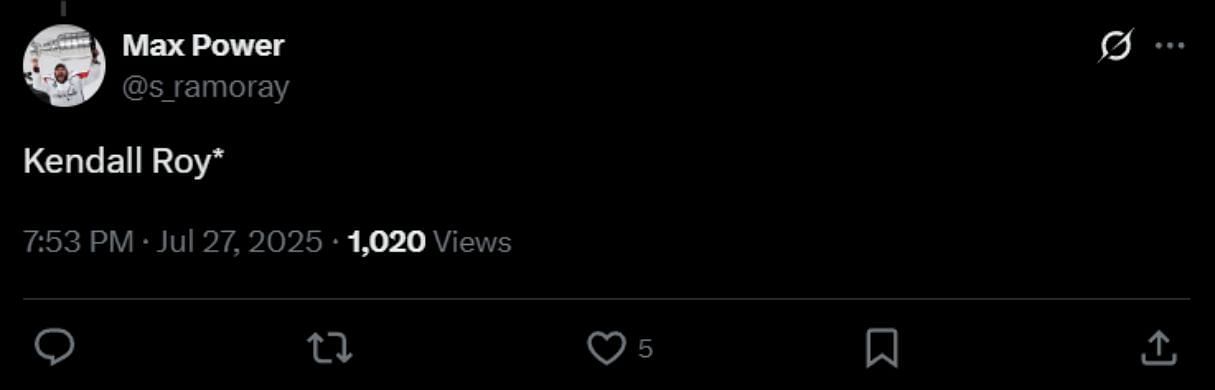 Screenshot of a fan's comment - Source - @s_ramoray on X